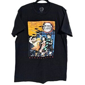 Demon Slayer T-Shirt Featuring Iconic Characters L 42/44 100% Cotton Black